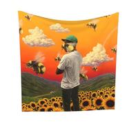 Buulotpp Tyler, The Creator Flower Boy Music Tapestry Poster Size 28" x 28" Wall Living Room Bedroom Wall Decor Wall Hanging Decoration Frameless Art Gift Wall Cloth 70x70 cm