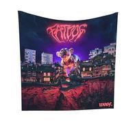Buulotpp Woof. Fat Dog Music Album Tapestry Poster Size 28" x 28" Wall Living Room Bedroom Wall Decor Wall Hanging Decoration Frameless Art Gift Wall Cloth 70x70 cm