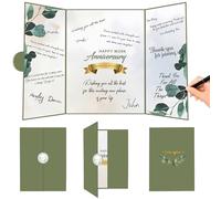 BUUQII Green Work, Work Anniversary Decorations, Happy Work Anniversary Cards, Happy Workiversary Alternative Signature Guest Book for Men Women Coworker Colleague Employee