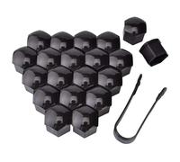 BUVBRJDR 20 Pcs Wheel Nut Caps Bolt Covers, for BMW E91 3 Series Touring 318i 320i 318d 320d Dust Proof Durable Wheel Hex Nut Bolt Cap Nuts Protection Cap Car Wheel Accessory,B-19MM