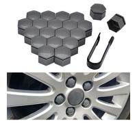 BUVBRJDR 20 Pcs Wheel Nut Caps Bolt Covers, for Ford Fiesta 2008-2017 Dust Proof Durable Wheel Hex Nut Bolt Cap Nuts Protection Cap Car Wheel Accessory,B-19MM