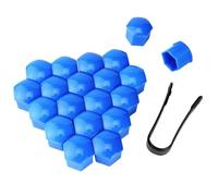 BUVBRJDR 20 Pcs Wheel Nut Caps Bolt Covers, for Ford Fiesta Hatchback 2008-2017 Dust Proof Durable Wheel Hex Nut Bolt Cap Nuts Protection Cap Car Wheel Accessory,C-17MM