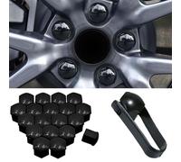BUVBRJDR 20 Pcs Wheel Nut Caps Bolt Covers, for Ford Focus Hatchback (2018-2021) Dust Proof Durable Wheel Hex Nut Bolt Cap Nuts Protection Cap Car Wheel Accessory,A-17MM