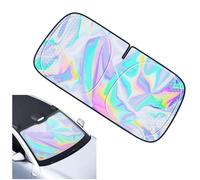 BUVBRJDR for Renault Scenic E-Tech 2024-2025 Car Sun Shade Windscreen, UV Ray Reflector Iridescent Front Window Shade, Foldable Heat Insulation Visor