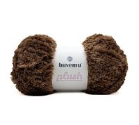 Buvemu Plush Faux Fur Yarn for Crochet, Knitting & Crafts, Chocolate Brown | Teddy Bear, 100% Polyester, 100 g (3.53 oz), 109 yd (100 m), Super Soft, Fuzzy, Fluffy, Furry for Amigurumi, Plush Toys