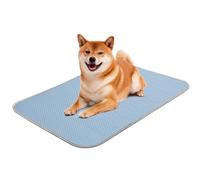 Buvlnee DCM000 Dog Cooling Mat, Self Cool Pad for Small Medium Large Dogs and Cats, Washable Ice Silk Pet Sleeping Pad for Crate, Bed, Indoor & Outdoor Floor, Car Seats (Blue)