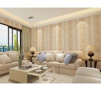 BUVU Vinyl Wallpaper 0.53 x 10 m Washable Wallpaper with Castle Motif
