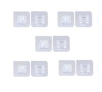 Buwei 10 pcs Double-sided Adhesive Wall Hooks Waterproof Oilproof Self Adhesive Hooks