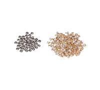 Buwei 100x Imitation Pearls With Rivets Studs Leather Bag Shoes Clothes Crafts Decor