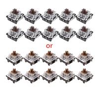 Buwei 10Pcs 3 Pin KeyCaps Brown Mechanical Keyboard Switch for Cherry MX Keyboard