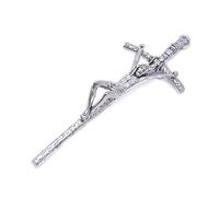 Buwei 2 Church Relics Jesus on the Stand Cross Wall Crucifix Antique Home Chapel Decor