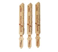 Buwei 3pcs 3" T150 Carbide Grain 50 Grit T-Shank Jigsaw Blades Ceramic Tile Cutting Tool New