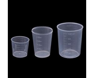 Buwei 3Pcs DIY Epoxy Resin Plastic Measuring Cups Set 30 50 100ML For Jewelry Making