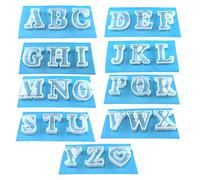 Buwei 6cm/2.4" Large English Letter Handmade Silicone Resin Casting Word Sign Molds