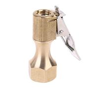 Buwei Air Chuck 1/4" Heavy Duty Tire Chuck with Clip for Inflator Gauge Air Compressor Open Flow Straight Lock On Chuck