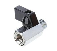 Buwei Brass Mini Ball Valve 1/4" BSP Male to Female Thread Air Compressor Hose