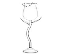 buwei Fancy Red Wine Goblet Wine Cocktail Glasses 100ml Rose Flower Shape Wine Glass Party Barware Drinkware