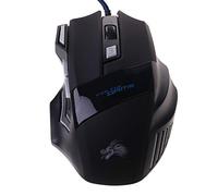 Buwei Gaming Mouse 7 Button USB Wired LED Breathing Fire Button 5500 DPI for Laptop PC