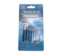 Buwei New 7Pcs 0.7mm-3mm Mini Hexagon Hex Allen Key Set Wrench Screwdriver Tool Kit