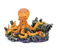 Buwei Octopus Treasure Chest Aquarium Fish Tank Landscaping Decoration Vintage Decor