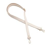 Buwei Off-White Long Faux Leather Shoulder Bag Strap - DIY Purse Handle for Crossbody Handbag Belt, Premium Quality with Sturdy Metal Hardware, Adjustable from 65 to 130 cm