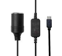 Buwei USB C PD Type C Male to 12V Car Cigarette Lighter Socket Female Step Up Cable