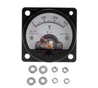 Buwei Voltmeter SO-45 AC 0-300V Round Analog Dial Panel Meter Voltmeter Gauge Black