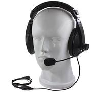 Buwico 2 Pin Noise Cancelling Overhead Earpiece Headset for Kenwood Puxing Wouxun Baofeng UV5R UV82 UV5R UV-5RA HYT 888S H-777 TK-208 TK-220 Walkie Talkie