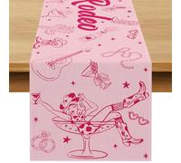 Buxiuer Last Rodeo Bachelorette Party Decorations Western Cowgirl Table Runner Disco Western Lets Go Girls Bach Bridal Shower Home Kitchen Island Decor