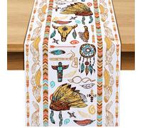 Buxiuer Native American Heritage Moth Table Runner Indian Tribe Holiday Home Kitchen Dining Table Decoration for Indoor Outdoor Party Decor 13 x 72 Inch