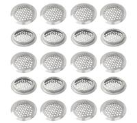 BuxiuGK 20 Pcs 53mm Stainless Steel Air Vent Hole Ventilation Louver Round Shaped Mesh Hole Air Vent for Kitchen Cupboards Bathroom Cabinet Wardrobe