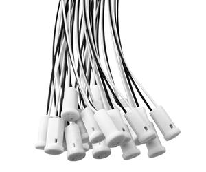 BuxiuGK 20 Pieces G4 Wire Connector Socket,Ceramic G4 Lamp Holder 20cm Lamp Sockets 12V for Halogen Incandescent LED Socket Connector,White