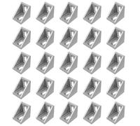BuxiuGK 25 Pcs 2020 Corner Bracket Aluminum Alloy L Shape Right Angle Joint Brace Extrusion 20 x 20 mm