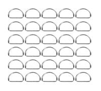 BuxiuGK 30Pcs Metal D Ring Buckles 32mm Non Welded Durable Buckles for Bag Webbing Strap Backpack DIY Craft Accessories,Silver