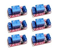 BuxiuGK 6 Pcs 12V Relay Module, 1 Channel Relay Board with Optocoupler, High/Low Level Trigger, Expansion Board