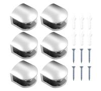 BuxiuGK 6 Pieces Adjustable Glass Bracket Glass Clamps Zinc Alloy Glass Bracket for 6-8 MM Thick Glass
