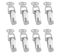 BuxiuGK 8Pcs Toggle Latch Catch Clamp Stainless Steel Spring Loaded for Case Box,Toolbox,Drawer,Cabinet,Chest Trunk - Silver HS-009
