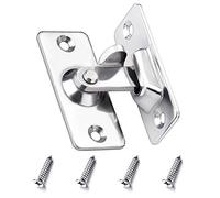 BuxiuGK 90 Degree Right Angle Buckle Hook Lock Bolt Stainless Steel Small Hasp Latch Locks Bolt Household Accessories - Silver