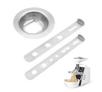 BuxiuGK Set of 2 Pastry and Baking Attachments - 304 Stainless Steel Biscuit Attachment With 9 Patterns for Meat Mincer
