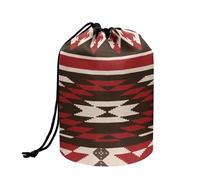 Buxolandt Barrel Makeup Bag for Women Southwest Tribal Ethnic Aztec Geometric Makeup Brush Holder Organizer Cosmetic Bag, Native American Ethnic Pattern, One Size, Portable Cosmetic Bag