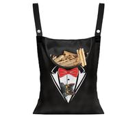 Buxolandt Clothespin Storage Bag Suit Cat Print Washable Convenient Hanging Hook for Washing Line Storage Sack Indoor Outdoor