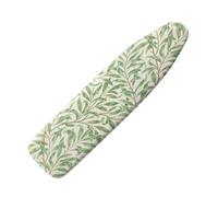 Buxolandt Easy Installation 125 x 45 Ironing Board Covers - Fresh Green Willow Leaf Print Elastic Edge & Nylon Buckle Straps Fasteners, Suitable for Multi-Size Iron Board, Stain Resistant Cover