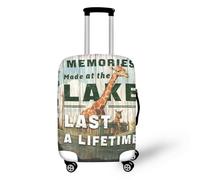 Buxolandt Elastic Travel Luggage Covers Suitcase Cover for 18-32 Inch Giraffe Pattern Suitcase Protective Cover with Zipper Water Resistant Funny Luggage Cover Large