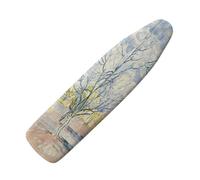 Buxolandt Heavy-Duty Ironing Board Cover - Blooming Peach Tree Print Polyester Fabric with Reinforced Elastic Edge & 3 Strong Hook & Loop Fastening Straps - Heat-Resistant Surface - Size L