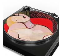 Buxolandt Picasso The Dream 12in Record Pad Turntable Record Mat For LP Vinyl Record Players, DJ Scratching, Turntable Slipmat Anti-static Anti-vibration Mat Red