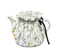 Buxolandt Tea Cosy for 0.5-1 L Teapot,Daisy Heat-Resistant Teapot Cover w/ 3-Layer Padding, Machine Washable & Foldable for British Breakfast & Coffee Time
