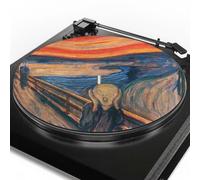 Buxolandt The Scream Turntable Platter Mat Vinyl Turntable Player Slipmat for LP Records AntiStatic, NonSlip, Shockproof, Durable Improves Sound Quality and Record Protection Blue