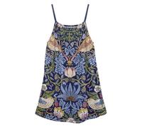 Buxolandt The Strawberry Thief Print Summer Nightgowns for Women Spaghetti Strap Midi Sundress Sleeveless Sleep Dress Fashion Casual Outfits for Birthday Gift 3X-Large