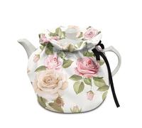 Buxolandt Trending Rose Tea Cosy for Teapots -Thermal Insulated Breakfast Pot Cover, Washable Polyester Canvas & Cotton Lining Cover for Garden Parties & Afternoon Tea (2-4 Cups)
