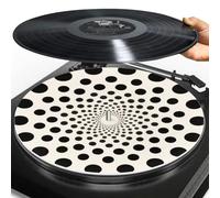 Buxolandt Turntable Slipmat for Vinyl LP Record Player Rubber Slipmat Optical Illusion Print Anti Static Mats Improve Bass and Sound Quality, Anti Vibration Platter Mat DJ Slipmats